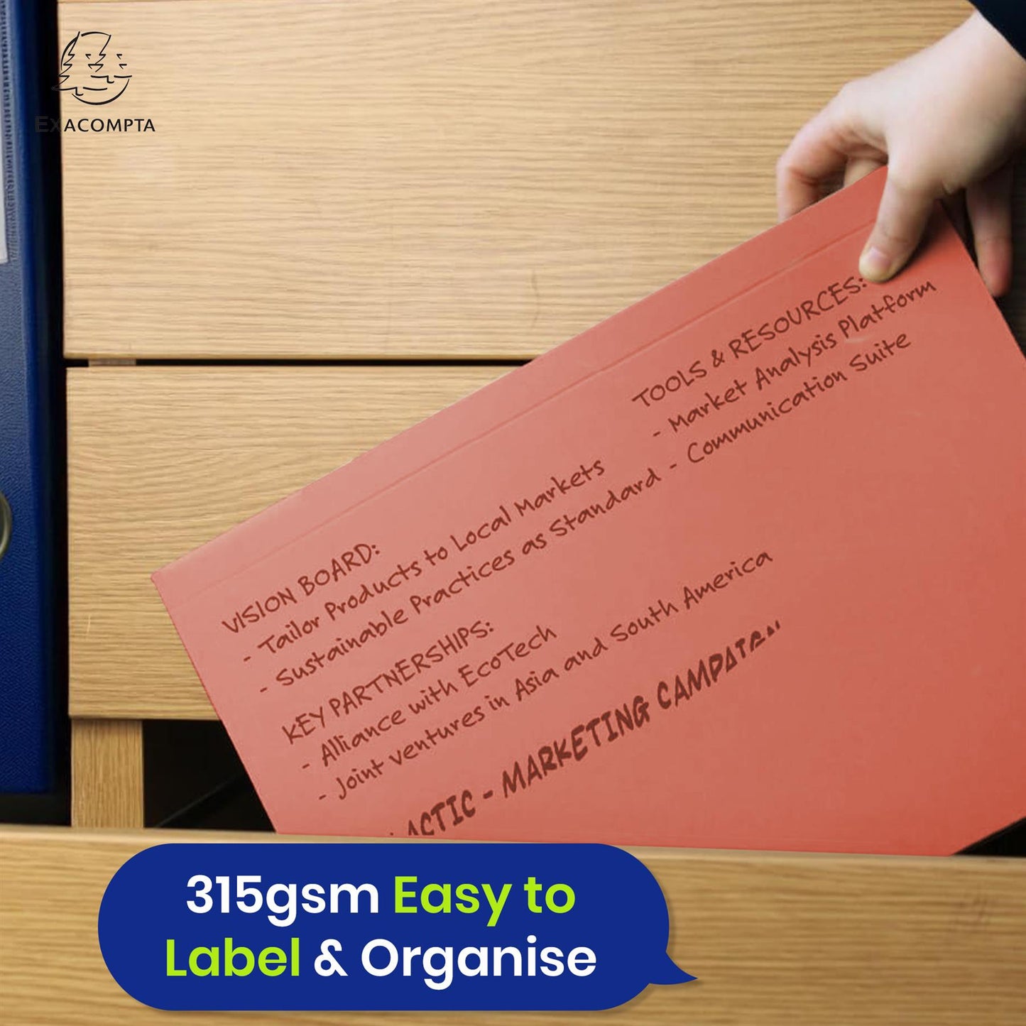 Exacompta Guildhall legal Double-Pocket Wallet for paper Documents, 315gsm,pack of 25 (Red)