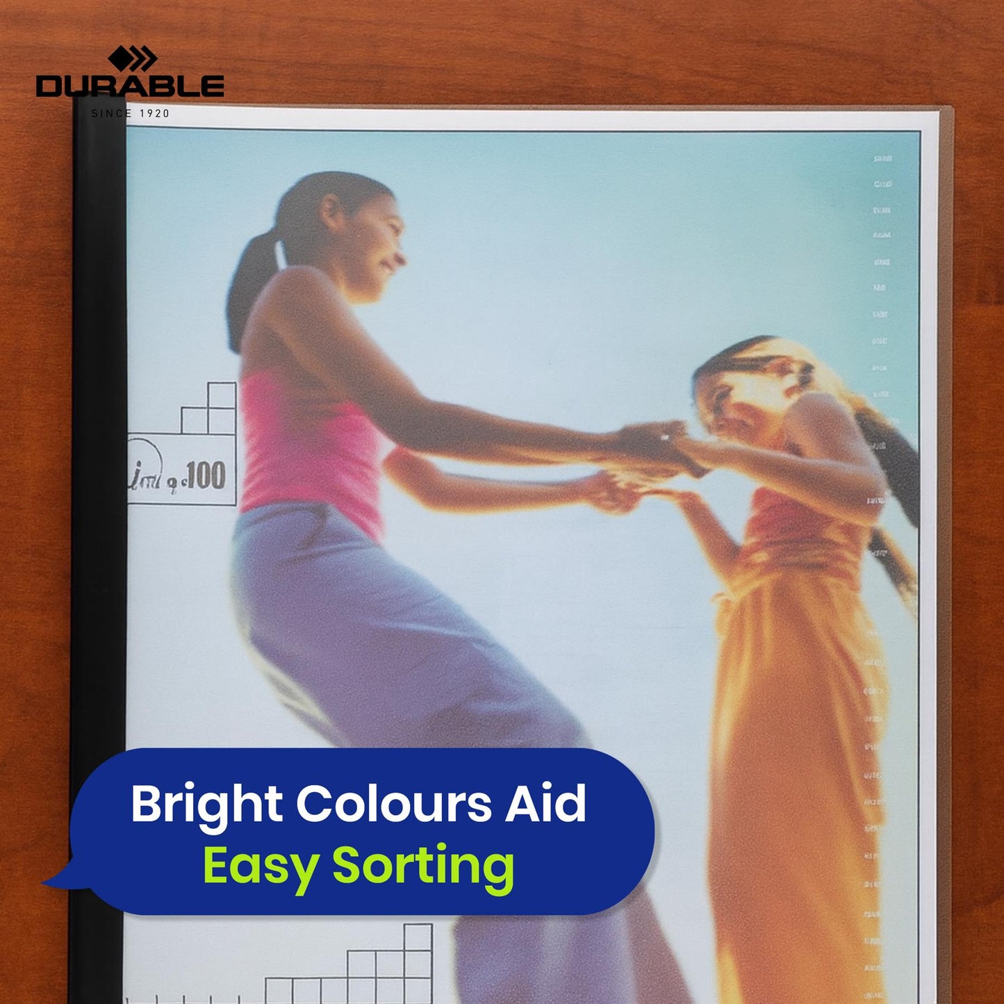 Durable 5x Clear A4 Report Cover and 5x Spine Combi Pack, Clear Plastic, Assorted Colours (Pack of 10)