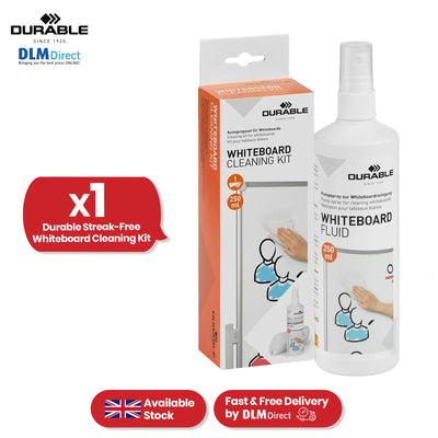 Durable Whiteboard Cleaner Kit - 250 ml White Board Cleaning Spray Microfiber Cloth for Whiteboards