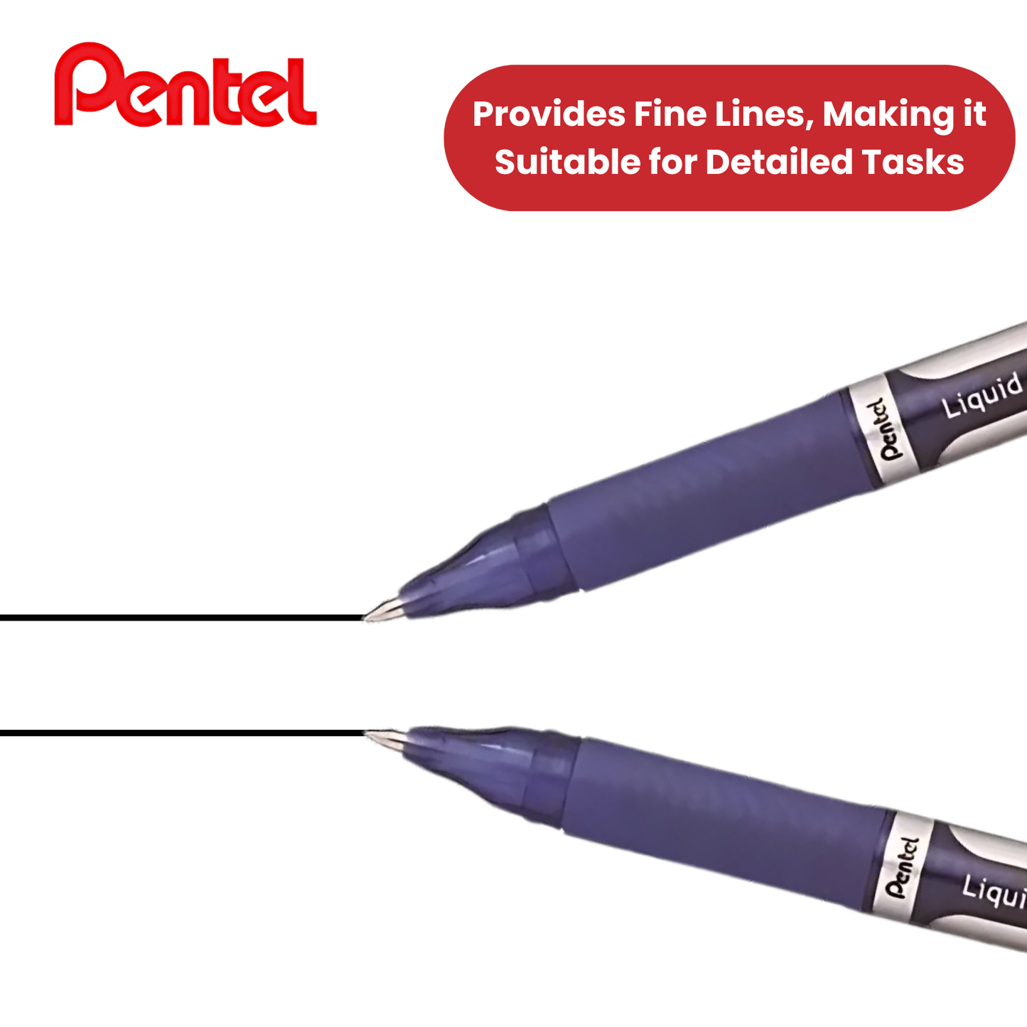 PENTEL ENERGEL XM METAL TIP RBALL BLUE - Pack of 12 - 1 to 5 Packs