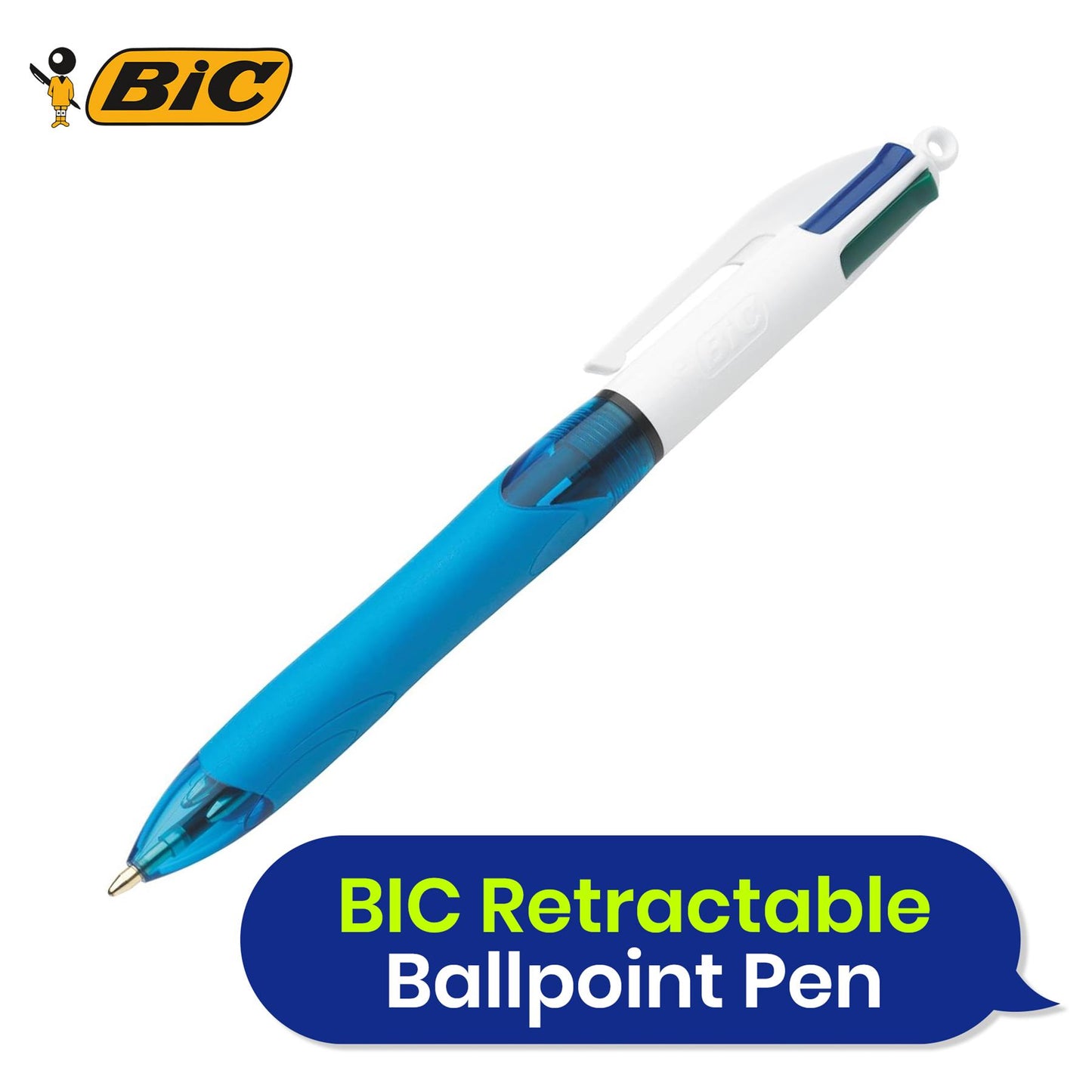 BIC 4 Colours Extra-Comfort Grip - Pack of 3