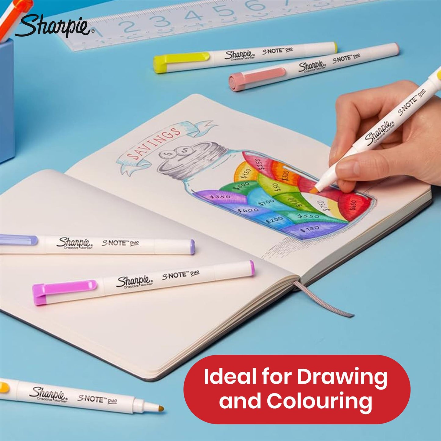 Sharpie S Note Duo Twin Tip Asst PK16