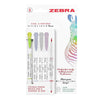 Zebra Dual Tip Brush Pens Mildliner Set of 5 Markers with Bullet and Brush Tips for Art and Journaling