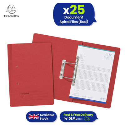 Exacompta Guildhall Spring Manilla Transfer File, 285gsm Blue Angel Certified Folder, Pack of 25