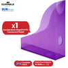 Durable Magazine Holder Purple Plastic A4 File Holder, 60 mm Capacity File Organiser for Flyer