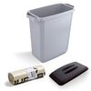 DURABIN 60L Grey Bin Set and Black Lid and 25x 110L Recycled Bin Bags
