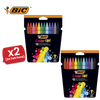 BIC Colour Up Colouring Felt Pens Assorted Colours - Pack of 12 - 1 to 5 Packs