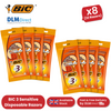 BIC 3 Sensitive 3-Blade Disposable Razors for Men Aloe + Vitamin E - 8 Pack