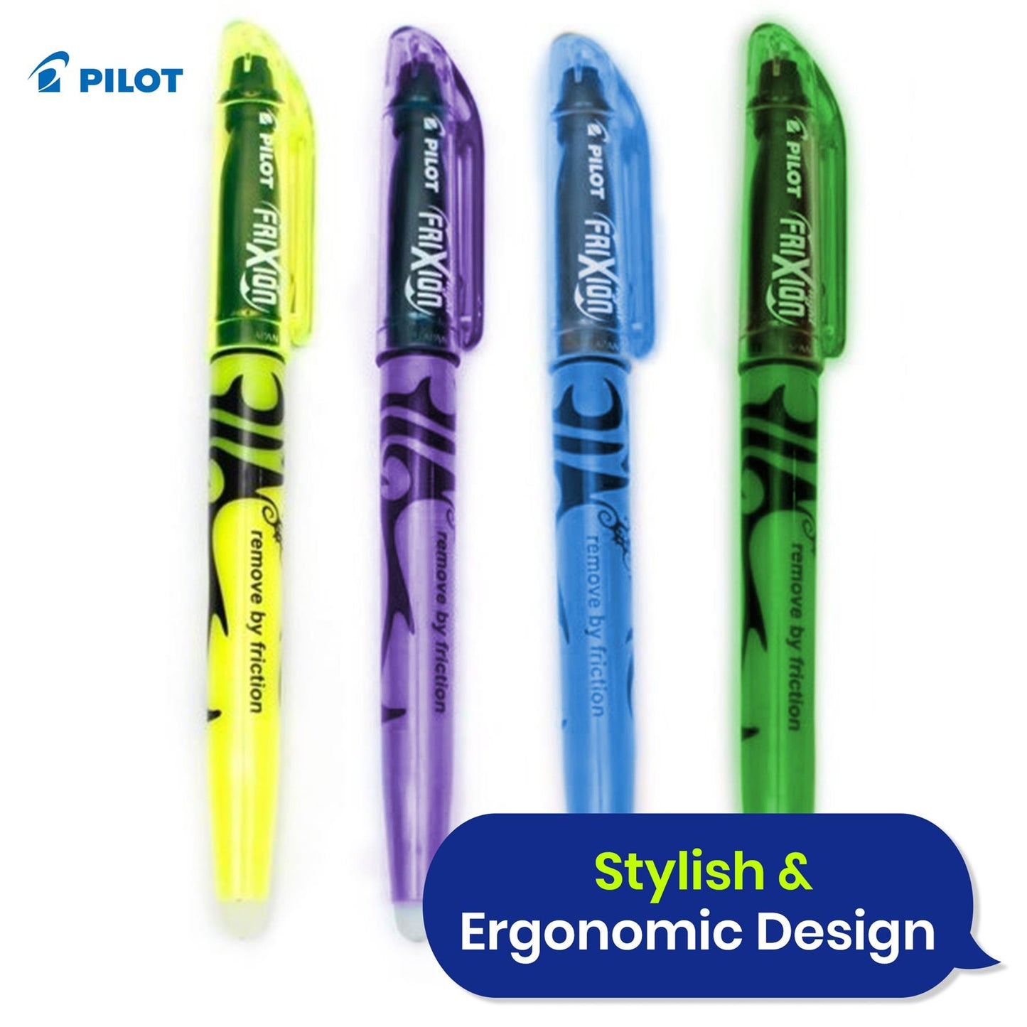 4x Pilot FriXion Light Erasable Highlighter Assorted Pens for School & Office