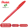 Pentel Sign Pen Red Markers - Smooth Fiber Tip for Writing, Drawing & Sketching