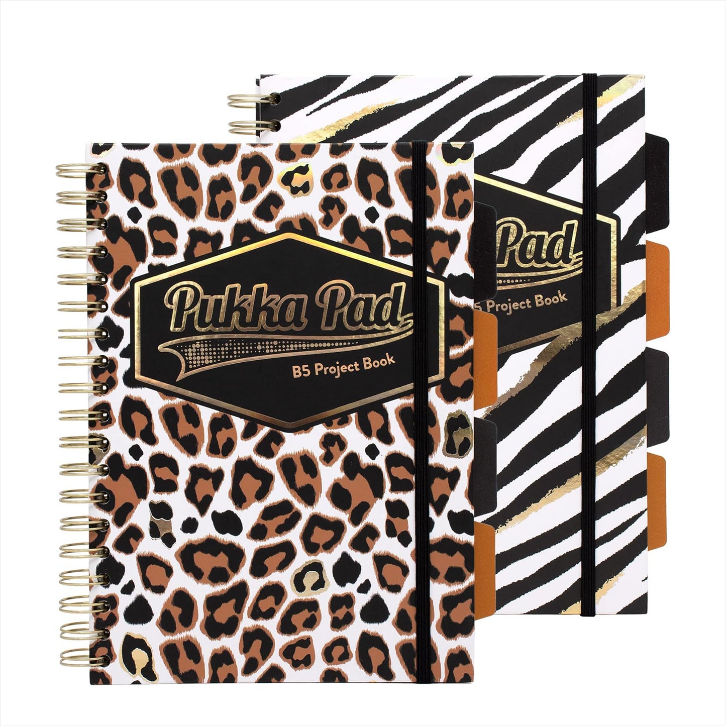 Pukka Pad Wild B5 Project Notebooks – 4 Repositionable Dividers & Hard Cover 2 Pack  NoteBooks For Projects