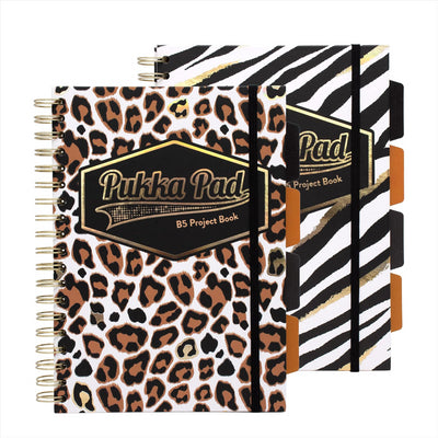 Pukka Pad Wild B5 Project Notebooks – 4 Repositionable Dividers & Hard Cover 2 Pack  NoteBooks For Projects