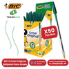 BIC CRISTAL MEDIUM BALL POINT PEN GREEN - BOX OF 50 - 1 to 5 Packs