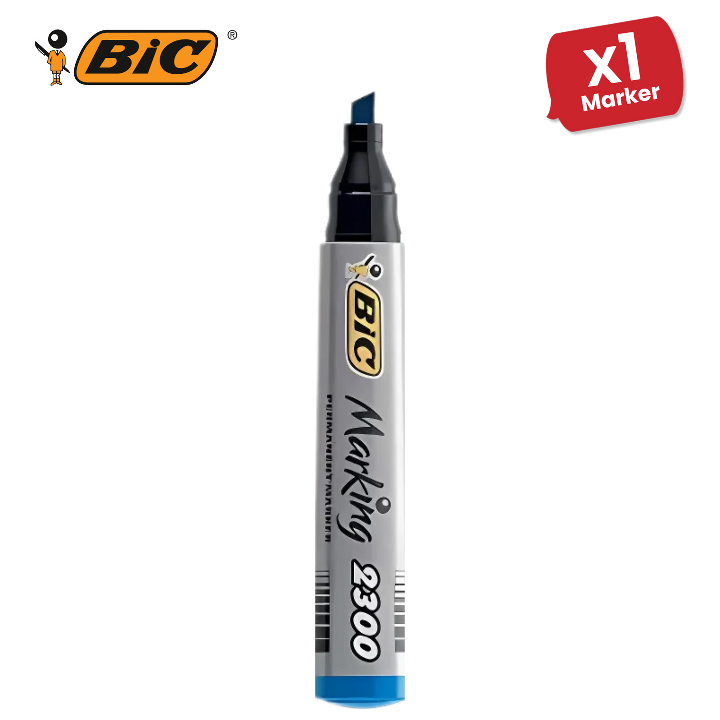 BIC Marking 2300 ECOlutions Permanent Chisel Tip Markers Blue - Single Pen