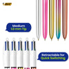 BIC 4 Colours Shine and Gradient Ball Pens Pack of 5 with 1.0mm Tip