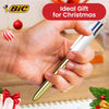 Bic 4 Colour Shine - Christmas Blister 1 Gold, 1 Silver, and 1 Red Pen