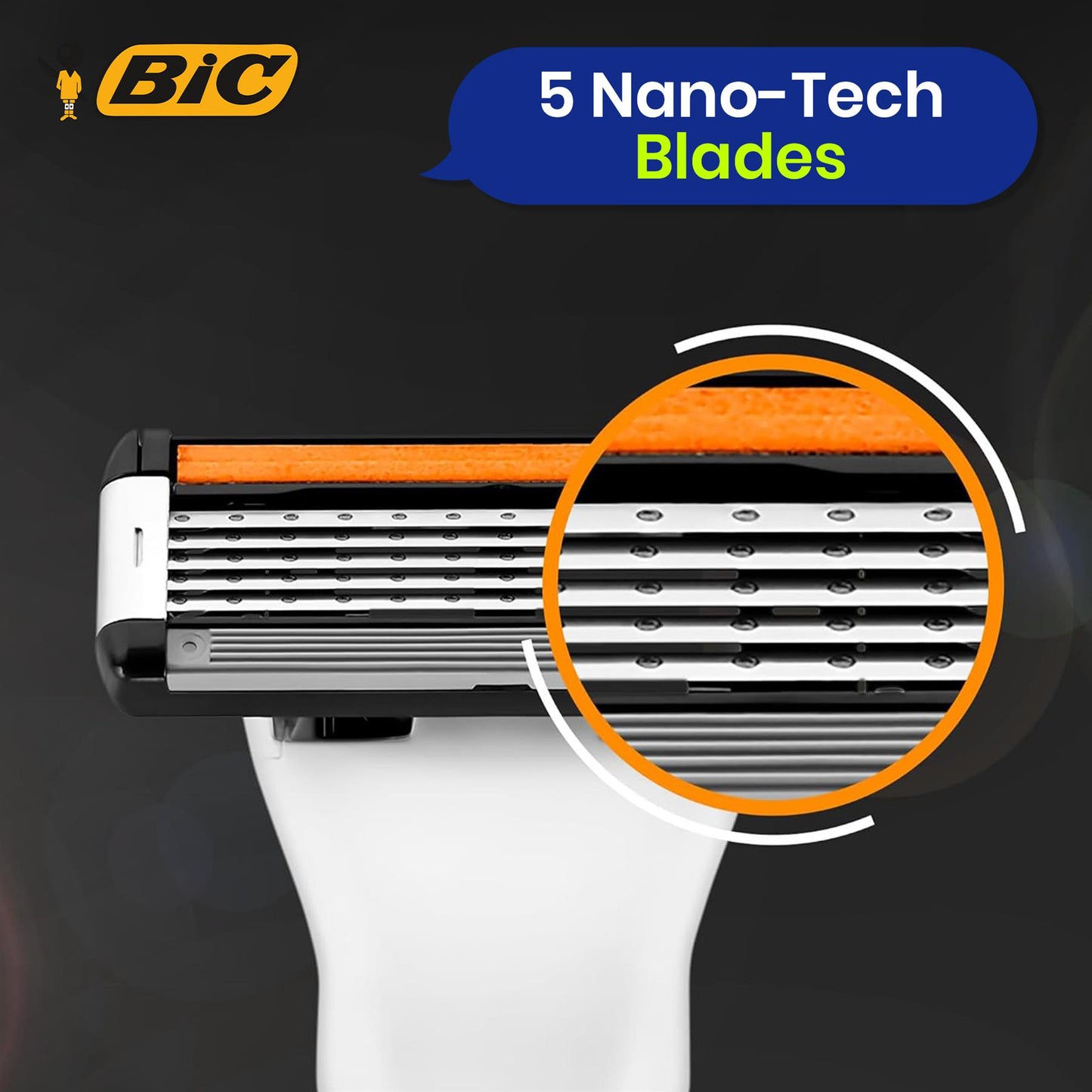 BIC Flex 5 Hybrid Men's Razor Refills  - Box of 4 Cartridges - 2 Packs
