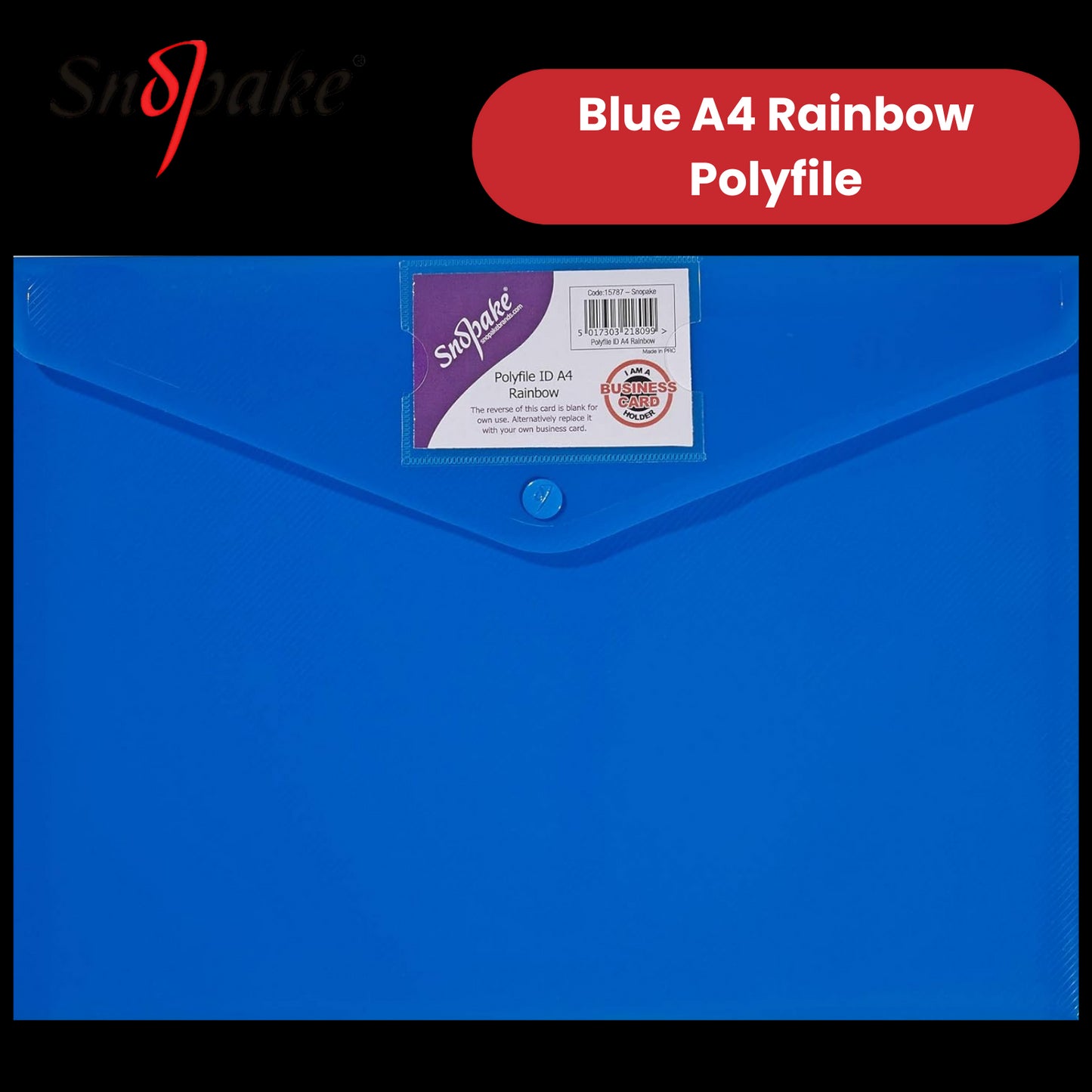 Snopake Rainbow Polyfile ID Bright Assorted - Vibrant Storage Solution Pack of 5