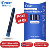 Pilot V5/V7 Hi-Tecpoint Liquid Ink Cartridges System (Pack of 3) - Blue Refills
