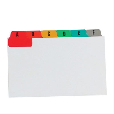 Pukka Pad A-Z Concord Guide Cards 8x5 with Colour Tabs For Filing & Study Tasks