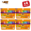 BIC Kids Felt Tip Pens with Medium Blocked Tip 24 Colours