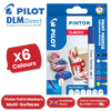 Pilot Pintor Fine 6-Color Set - Black, White, Blue, Red, Green, Yellow Markers
