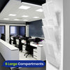 A4 Landscape Wall Mounted Document Holder with 6 Compartments for Flyers & Magazines