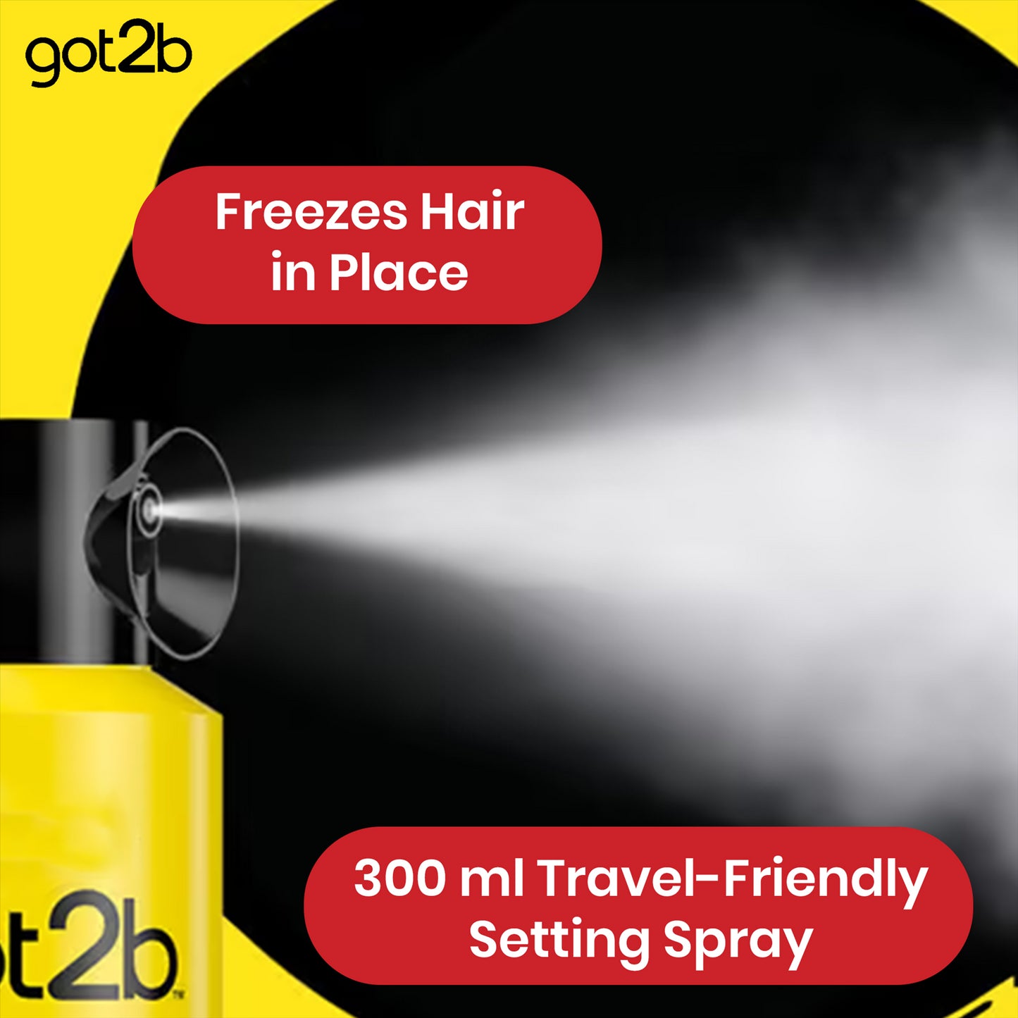 Got2b Glued Freeze Hairspray - Up To 72 hrs Strong Hold Setting Spray, 300 ml Hair Spray for Men & Women