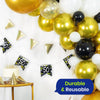Happy 50th Birthday Black and White Bunting 4M Party Banner with 10 Flags Durable