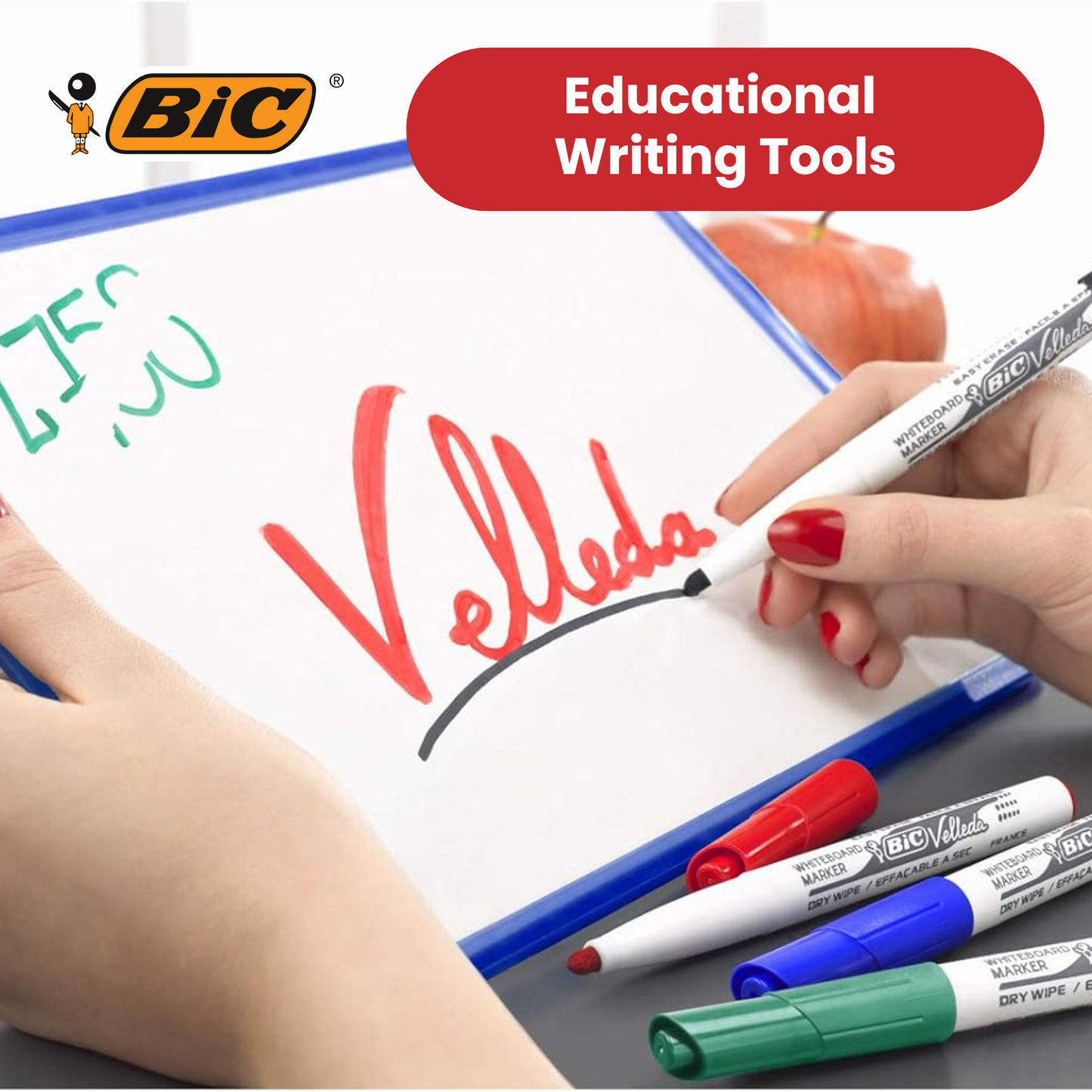 Bic Velleda 1741 Whiteboard Drywipe Assorted Marker - Pack of 8 - 1 to 5 Packs