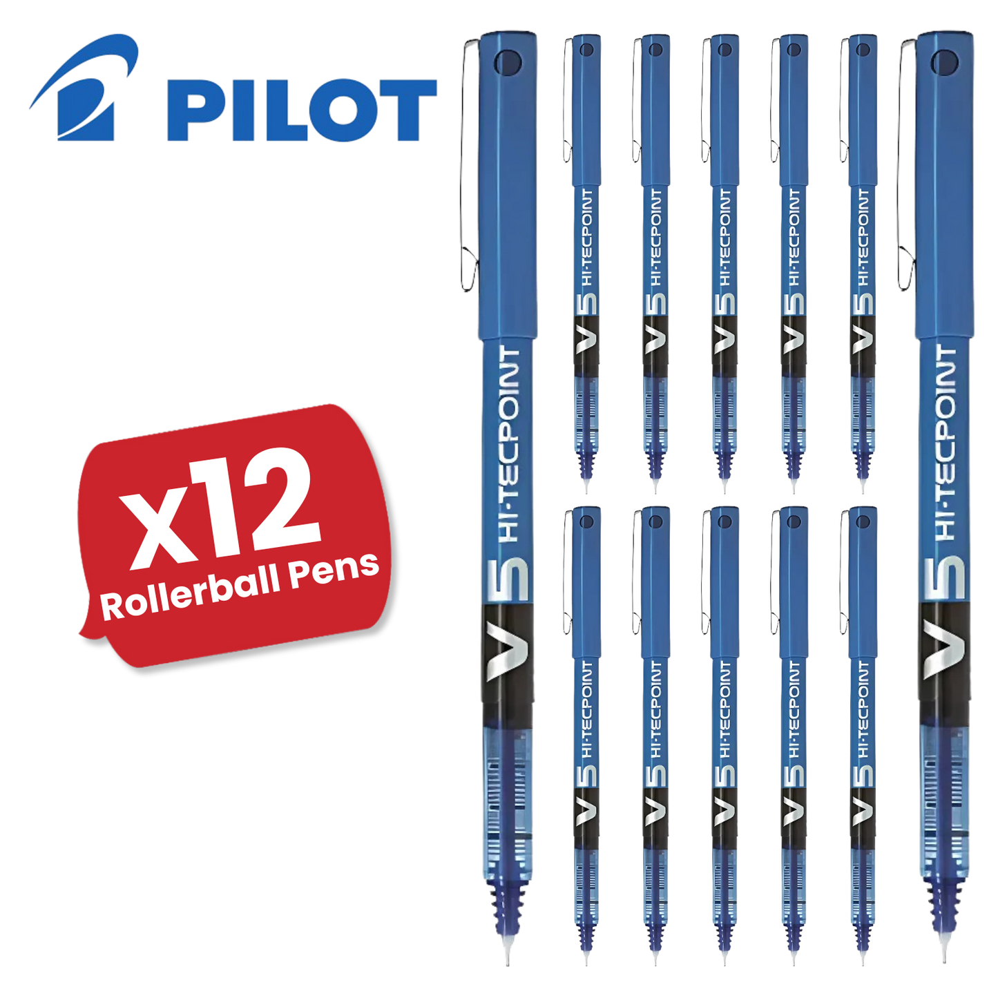 Pilot V7 Rollerball Pen 0.7mm Needle Tip Blue - Pack of 1 - 1 to 36 Packs