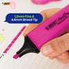 BIC 12x Marking Highlighter Flat Marker Neon Pink Modular Tip for Precise Highlighting