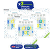 On The Wall Birthday Boy Bunting 4m with 10 Flags, Blue Reusable Party