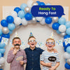 On The Wall Birthday Boy Bunting 4m with 10 Flags, Blue Reusable Party
