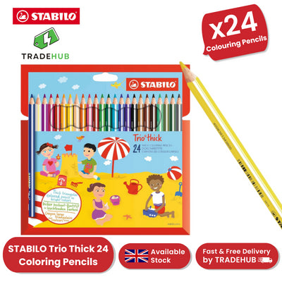 Stabilo Trio Thick Colouring Pencils Assorted Pack of 24