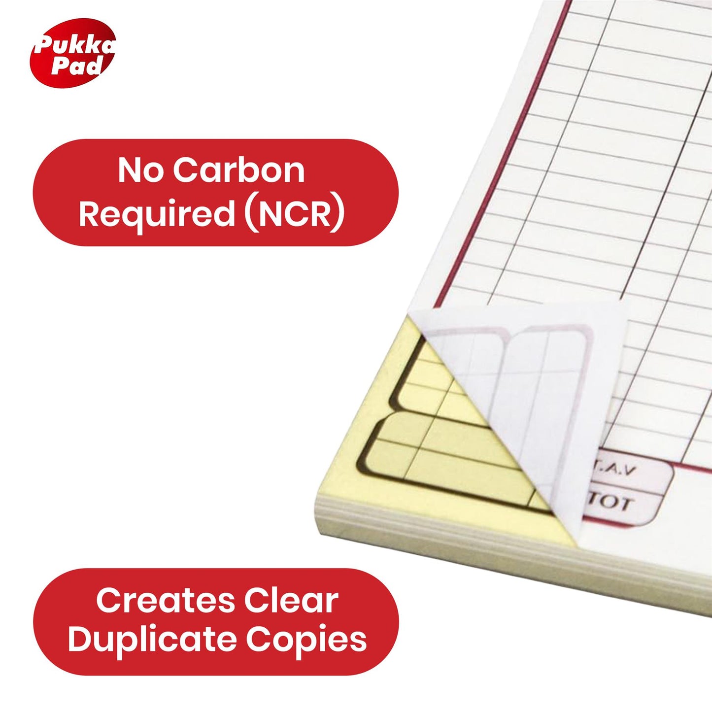 5x PUKKA PAD NCR Duplicate Invoice Book 50 Numbered Sets for Business Use