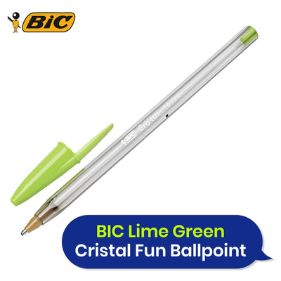 Bic Cristal Fun Ball Pen Green - Box 20