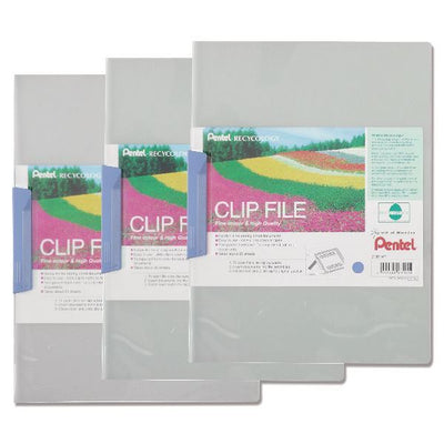 PENTEL RECY A4 CLIP FILES BLUE - Pack of 10