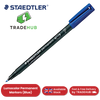 STAEDTLER Lumocolor Permanent Fine Blue Marker Pens Quick-Dry Ink Multi-Surface