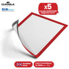 Durable Magnetic Frame 5 Pcs Metal Display Holders, Red A4 Wall Mount Holders for Posters