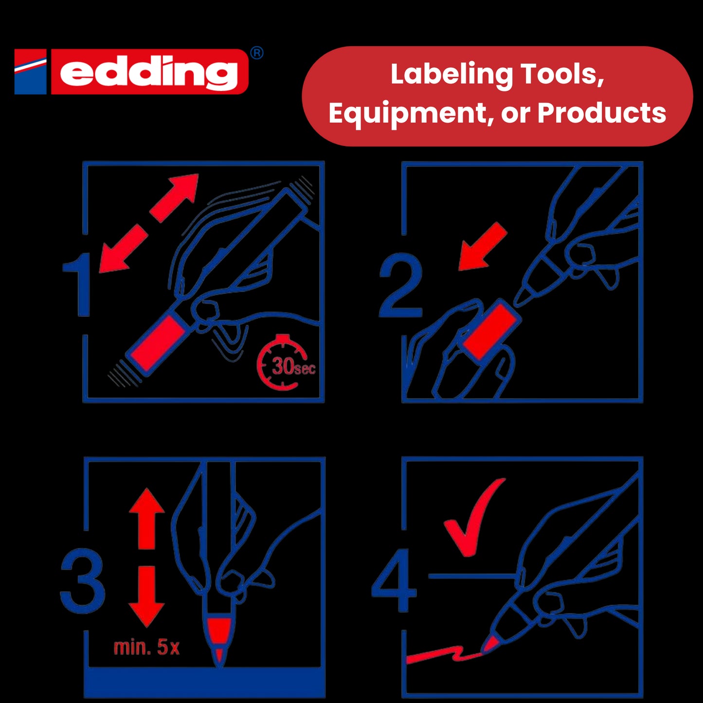 Edding Paintmarker Opaque Black Pack of 10