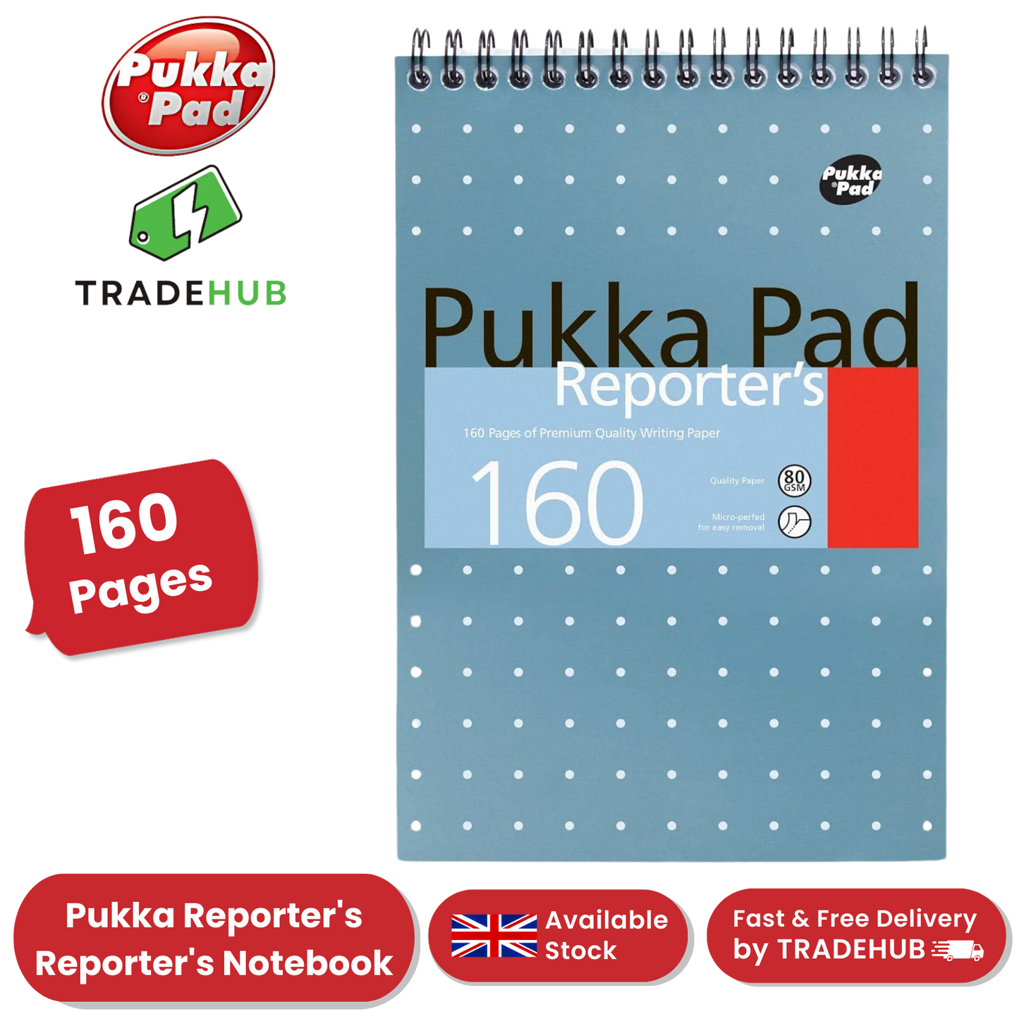 Pukka Reporter's Pad 160 pages - Lined