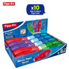 Tippex Micro Tape Twist 10 Pack Assorted Colours with Rewinding and Twist Cap