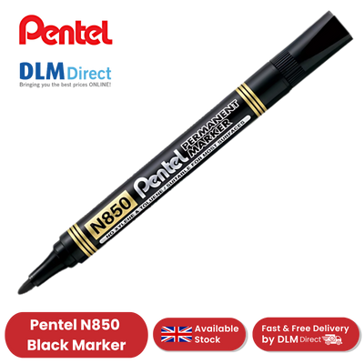 Pentel N850 Permanent Bullet Tip Black Marker