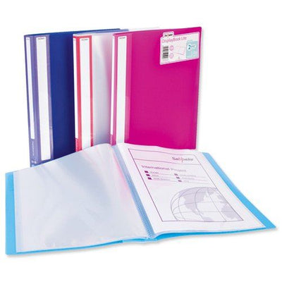 SNOPAKE DISPLAY BOOK 20 POCKETS A4 ASSORTED - PACK OF 12