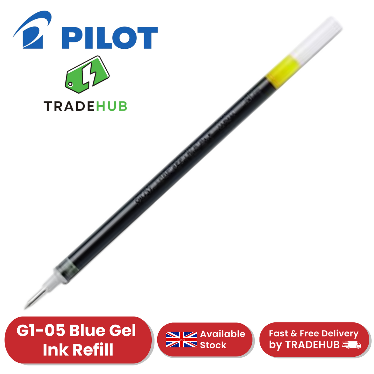 Pilot G1-05 Gel Pen Refills Fine 0.5mm Tip Single Refill to Multi Refills Blue