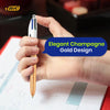 BIC 4-Colour Champagne Pens Pack of 6 Medium Points for Office & Home