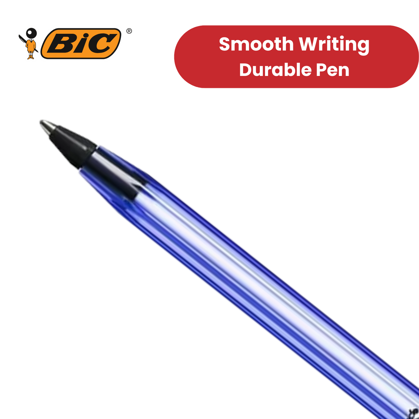 BIC Cristal Soft Black Ballpoint Pens, Smooth And Reliable Writing - Pack of 50