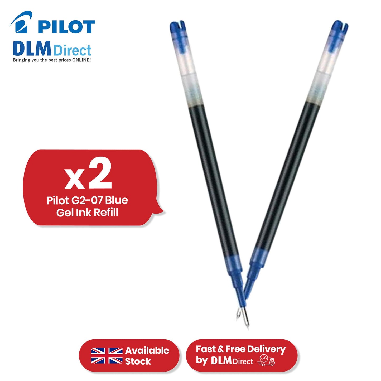 Pilot G2-07 Refill - Medium - Blue - Single