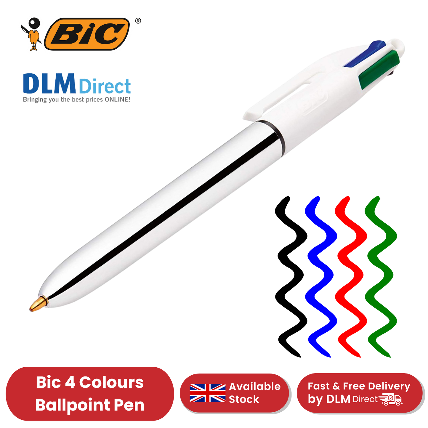 BIC 4 Colour Shine - Pack of 1 - Non Promo Stock @ 0.94